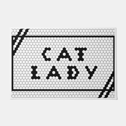 Cat Lady Cat Lover Tile Fußmatte (Vorderseite)