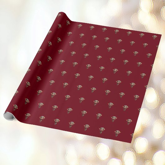 Cat Lady Christmas Elf Wrapping Paper Geschenkpapier