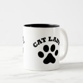 Cat Lady Coffee Tasse - Cat Lover Geschenk (VorderseiteRechts)