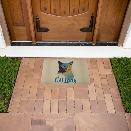 Cat Lady Doormat Fußmatte (Außenbereich)