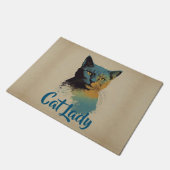 Cat Lady Doormat Fußmatte (Schrägansicht)