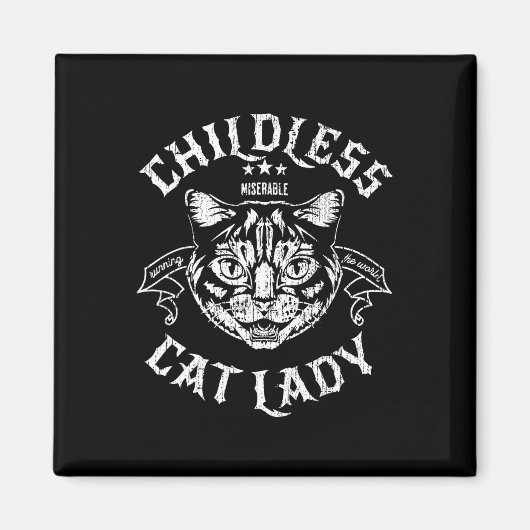 Cat Lady for Kamala Harris 2024 Feminist Voting Magnet (Vorne)