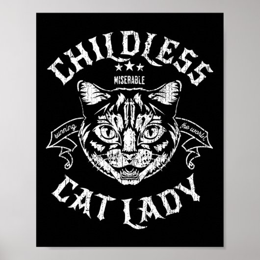 Cat Lady for Kamala Harris 2024 Feminist Voting Poster (Vorne)