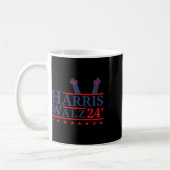 Cat Lady for Kamala Harris Tim Walz 2024 Election Kaffeetasse (Links)
