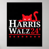 Cat Lady for Kamala Harris Tim Walz Vp 2024 Poster (Vorne)
