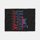 Cat Lady for Kamala Harris Tim Wazheimer 2024 Fleecedecke (Vorderseite (Horizontal))