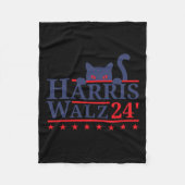Cat Lady for Kamala Harris Tim Wazheimer 2024 Fleecedecke (Vorderseite)