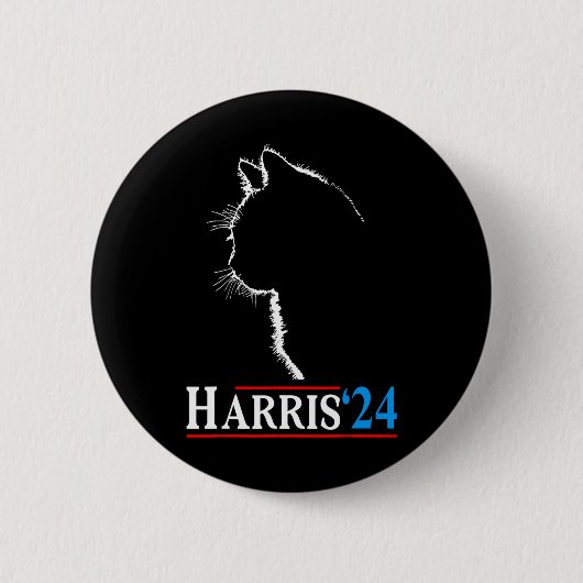 Cat Lady Funny Cat Ladys for Kamala Harris 2024 Button (Vorderseite)