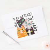 Cat Lady Funny Niedlich Art Typografy Sticker (Umschlag)