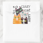 Cat Lady Funny Niedlich Art Typografy Sticker (Tasche)