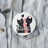 Cat Lady für Kamala Harris 2024 Button (Beispiel)