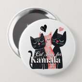Cat Lady für Kamala Harris 2024 Button (Vorne & Hinten)