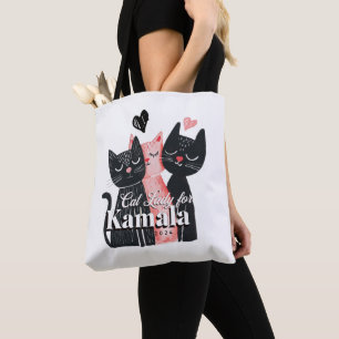 Cat Lady für Kamala Harris 2024 Tasche