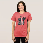 Cat Lady für Kamala Harris 2024 Tri-Blend Shirt (Vorderseite voll)