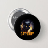 Cat Lady für Kamala Harris einzigartiges Design Button (Vorne & Hinten)