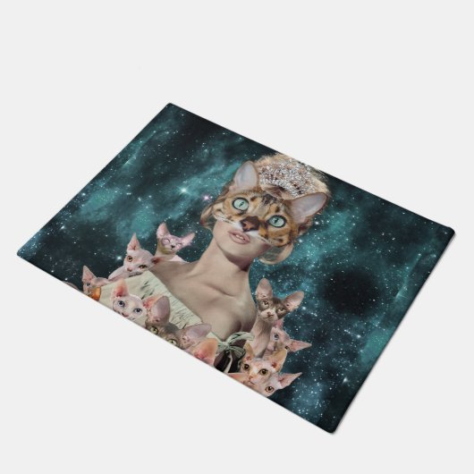 Cat Lady Fußmatte (Schrägansicht)