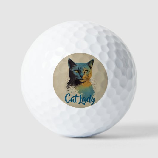 Cat Lady Golf Ball (Vorderseite)