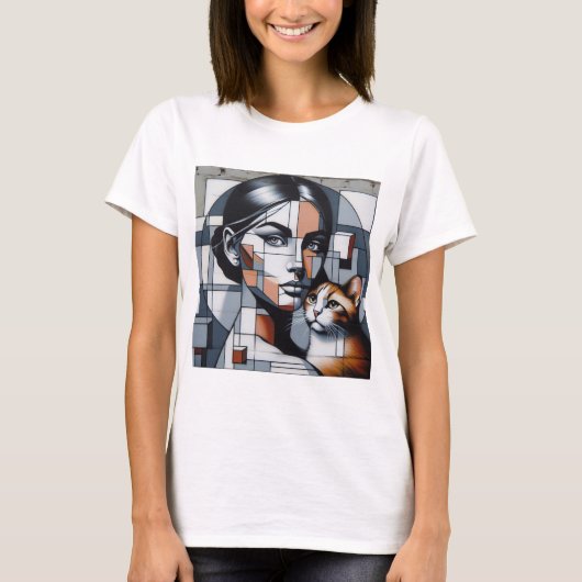 Cat Lady Graffiti T-Shirt (Vorderseite)