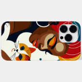 Cat Lady Graphic Illustration Case-Mate iPhone Hülle (Rückseite (Horizontal))