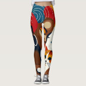 Cat Lady Graphic Illustration Leggings (Vorderseite)