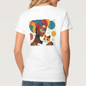 Cat Lady Graphic Illustration T-Shirt (Rückseite)
