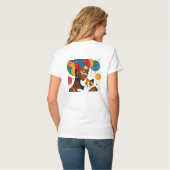 Cat Lady Graphic Illustration T-Shirt (Rückseite Vollansicht)