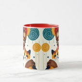 Cat Lady Graphic Illustration Tasse (Zentrum)