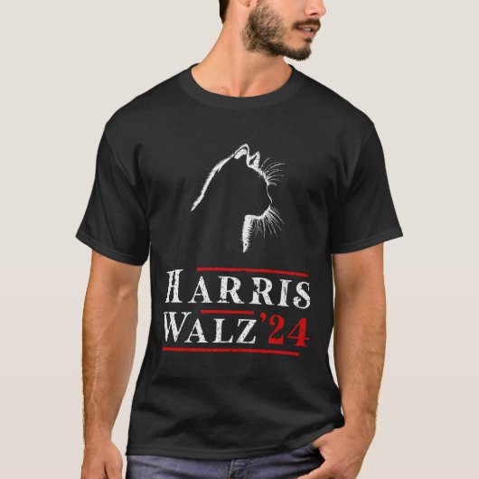 Cat Lady Harris Waltz 2024 T-Shirt (Vorderseite)