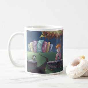 Cat Lady im Park Coffee Tasse