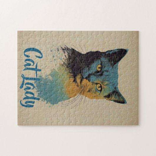 Cat Lady Jigsaw Puzzle (Horizontal)