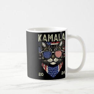 Cat Lady Kamala-harris 2024 Amerikanische Flagge N Kaffeetasse