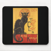 Cat Lady Kamala Le Chat Noir Funny Ballot Mousepad (Vorne)