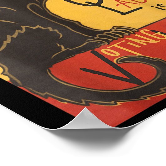 Cat Lady Kamala Le Chat Noir Funny Ballot Poster (Ecke)