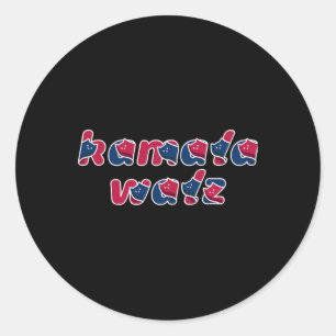 Cat Lady Kamala Walz The Coach 2024 Runder Aufkleber