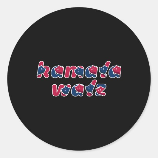 Cat Lady Kamala Walz The Coach 2024 Runder Aufkleber (Vorderseite)