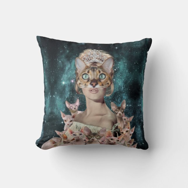 Cat Lady Kissen (Vorderseite)