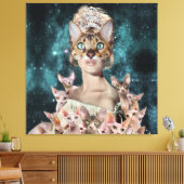 Cat Lady Leinwanddruck (Insitu (Wohnzimmer))