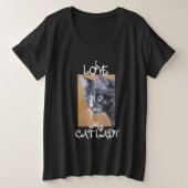 Cat Lady Liebe Women's Plus-Size Basic T - Shirt (Design vorne)