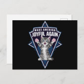 Cat Lady macht Amerika wieder fröhlich Harris Wall Postkarte (Vorne/Hinten)