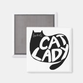 Cat Lady Magnet (Vorderseite/Rückseite)