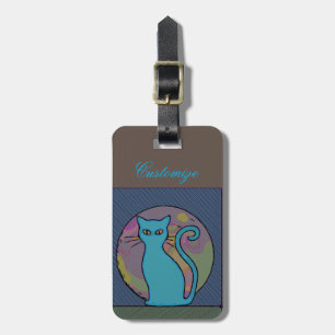 Cat Lady Mehrere Katzen sitzen Thunder_Cove Gepäckanhänger
