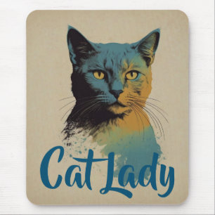 Cat Lady Mouse Pad Mousepad