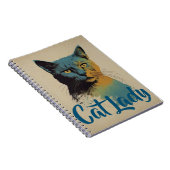 Cat Lady Notebook Notizblock (Rechte Seite)