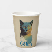 Cat Lady Paper Cup Pappbecher (Rückseite)