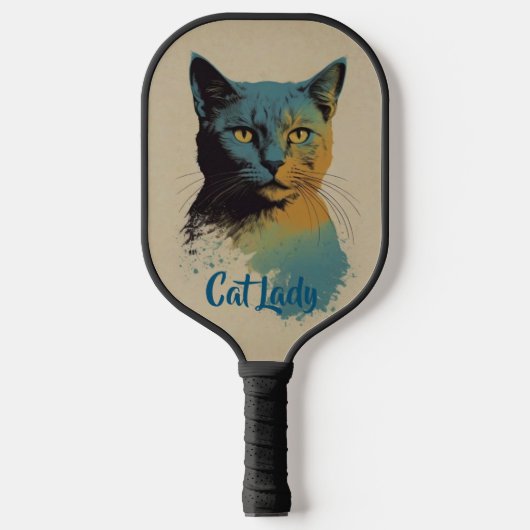 Cat Lady Pickleball Paddle (Vorderseite)
