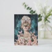 Cat Lady Postkarte (Stehend Vorderseite)