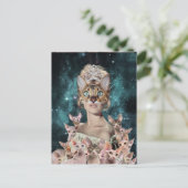 Cat Lady Postkarte (Stehend Vorderseite)