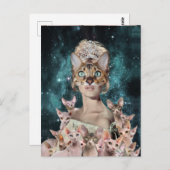 Cat Lady Postkarte (Vorne/Hinten)