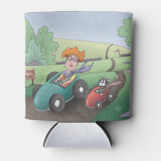 Cat Lady Road Kundgebung kann kühlen Dosenkühler (Vorderseite)