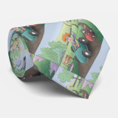 Cat Lady Road Kundgebung Neck Tie Krawatte (Gerollt)